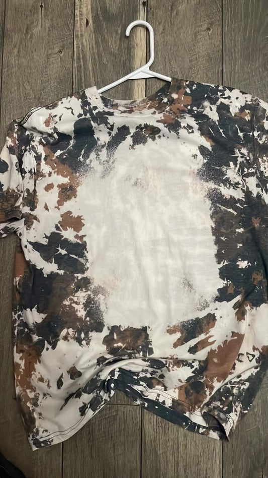 Cowhide Bleached T-Shirts Sublimation Design (Blanks), Bundle (Large Size)
