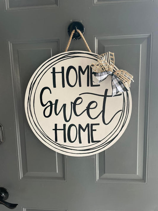 Home Sweet Home Door Hanger Round