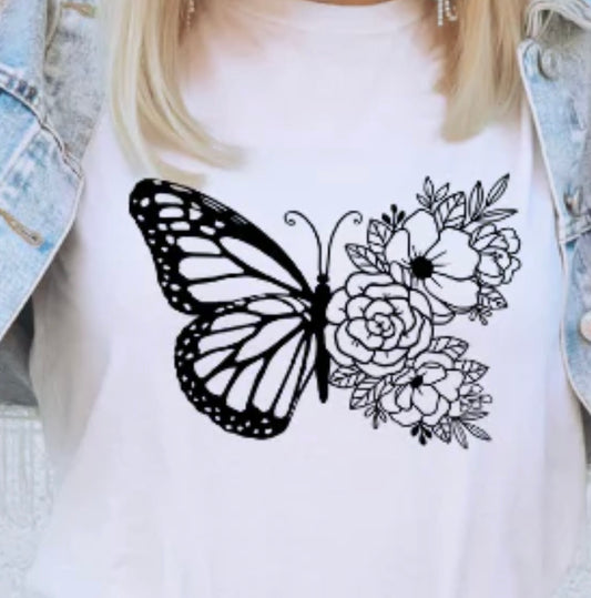 Butterfly Floral T-Shirts