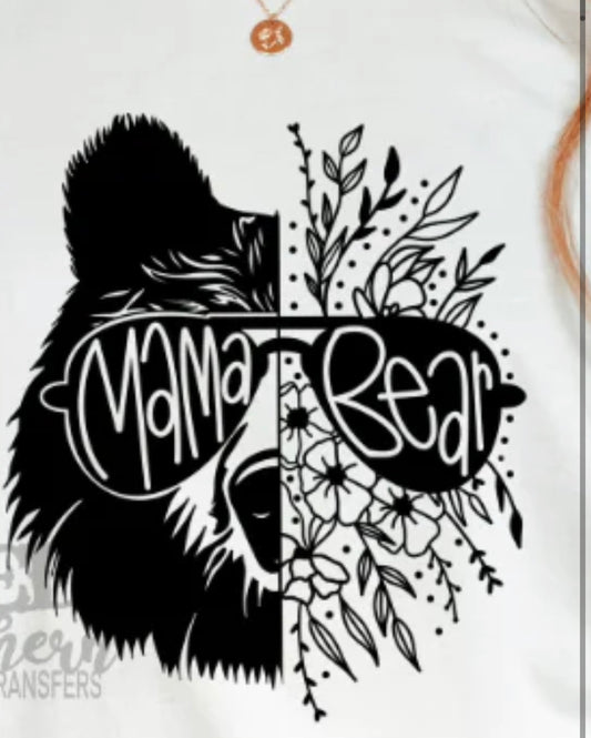 Mama Bear Floral T-Shirts