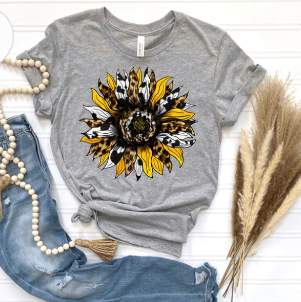 Cowhide Sunflower T-Shirts