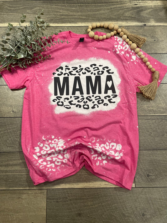 Mama Cheetah Print T-Shirts