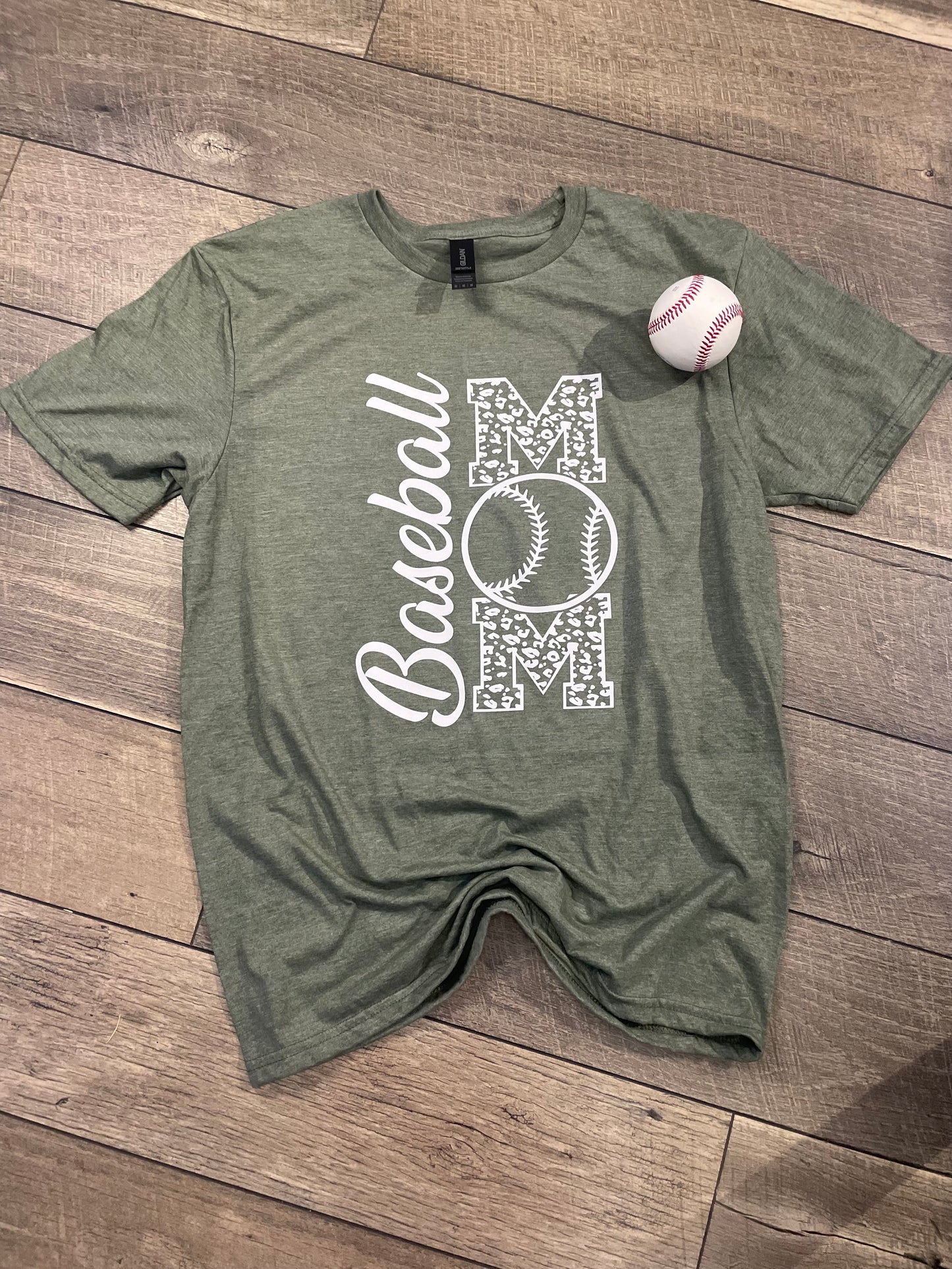 Baseball Mom Leopard T-Shirts
